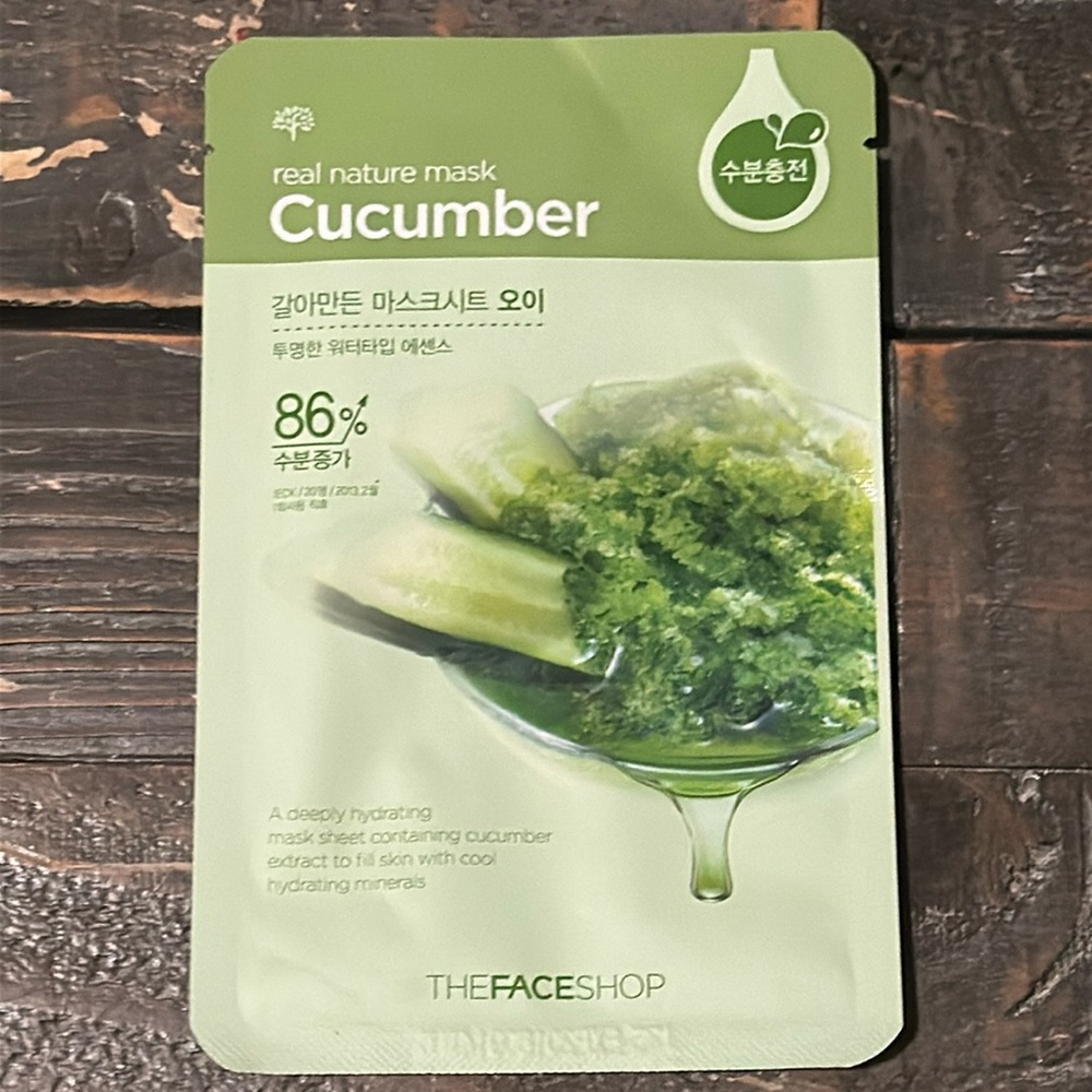 The face shop real natural cucumber mask